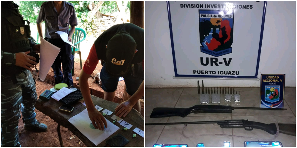 Puerto Iguazú: desbaratan un “aguantadero” de drogas y armas