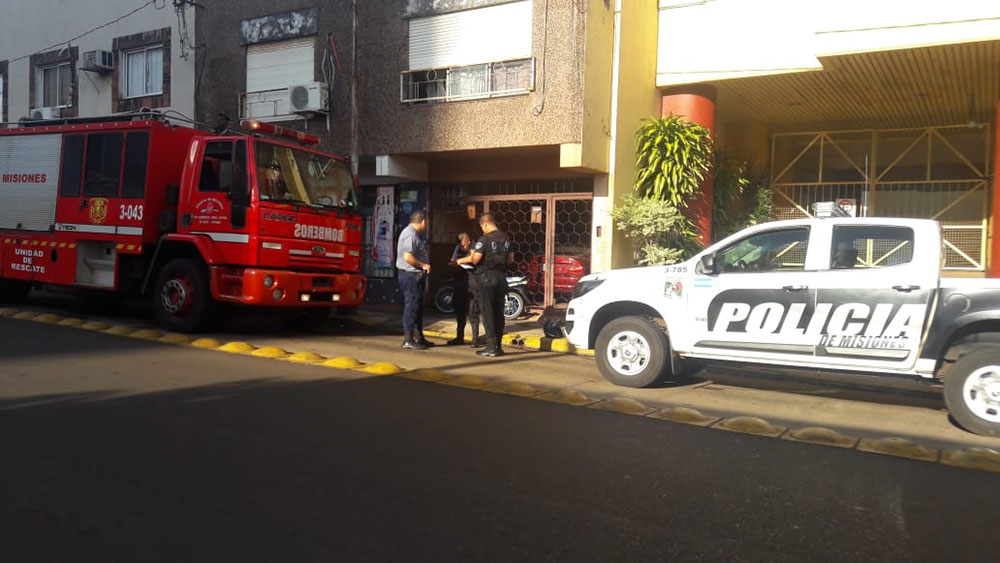 Principio de incendio en Posadas