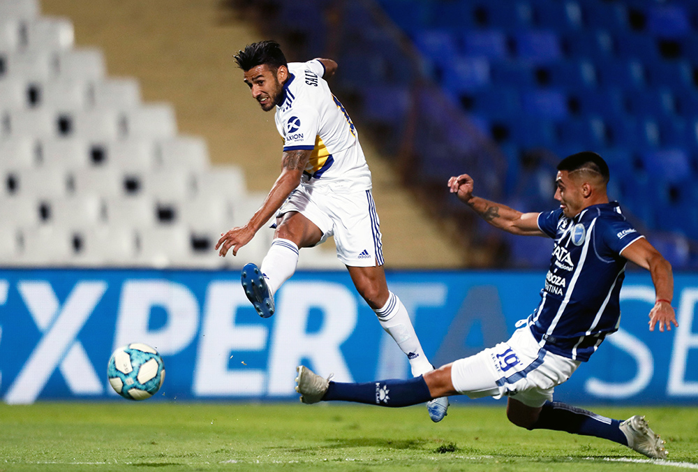 Boca Godoy Cruz - Eduardo Salvio Marcó el segundo gol en el triunfo de Boca sobre Godoy Cruz por 4 a 1