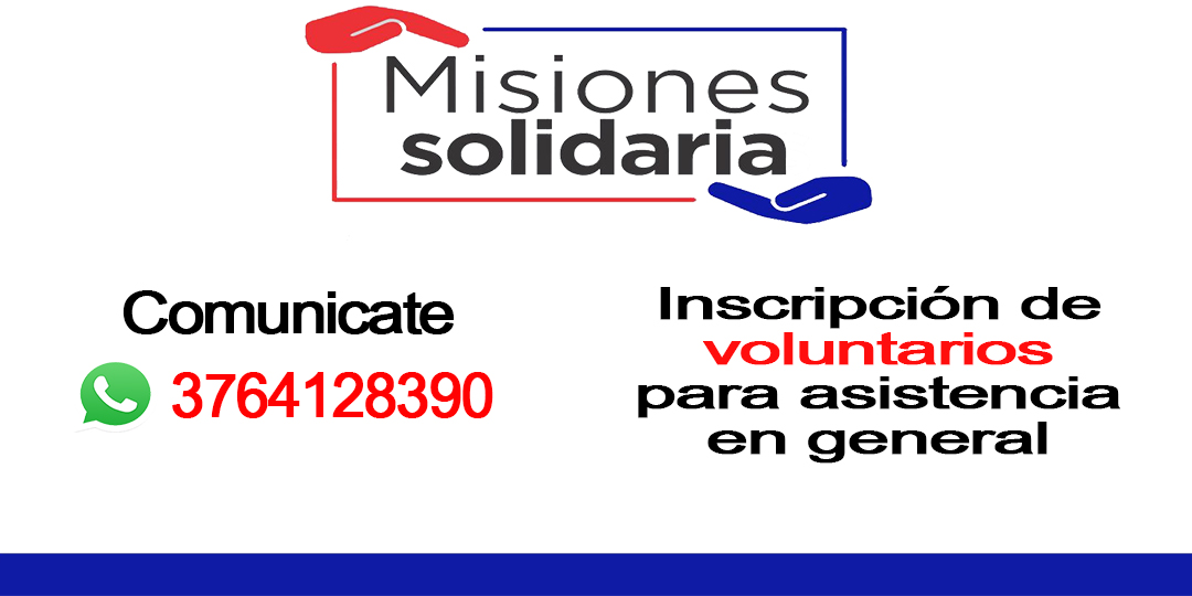 Misiones busca voluntarios y recibe donaciones a través de la Línea 103