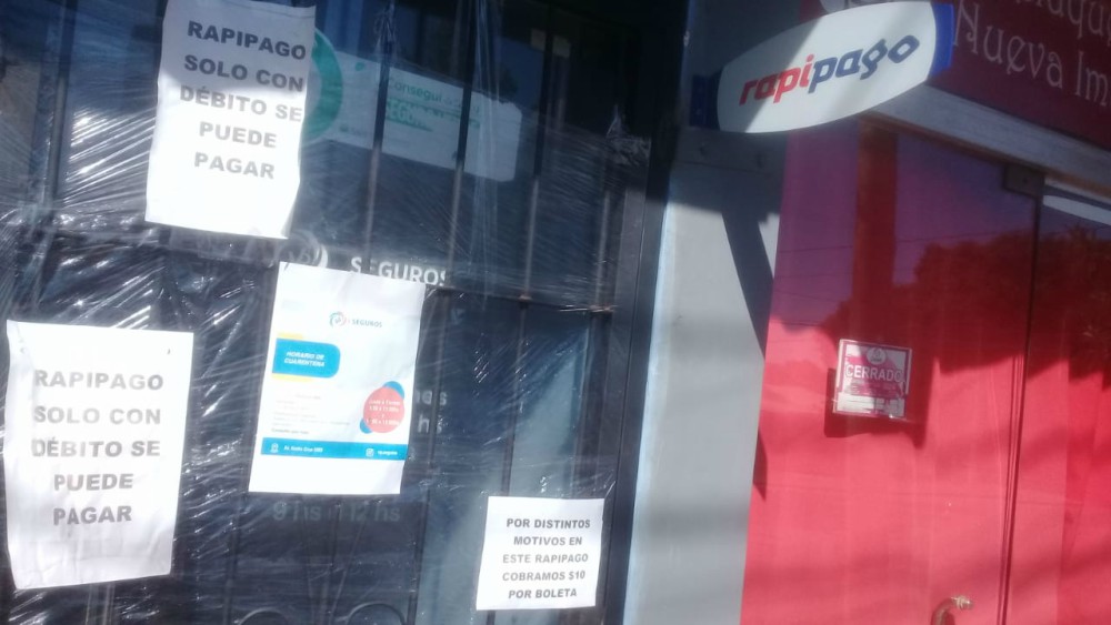 Advirtieron que los centros de pago no pueden cobrar plus por el servicio