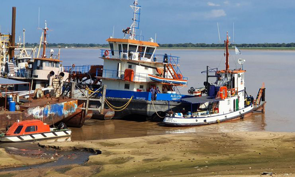 bajante - Según indicó el Instituto Nacional del Agua (INA), el nivel del río Paraná se ubica por debajo de los 2,00 metros desde el 27 de marzo. Es el promedio mensual de marzo más bajo de los últimos 50 años.