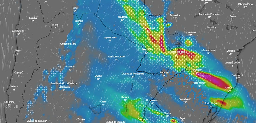 Alerta meteorológico para el norte misionero