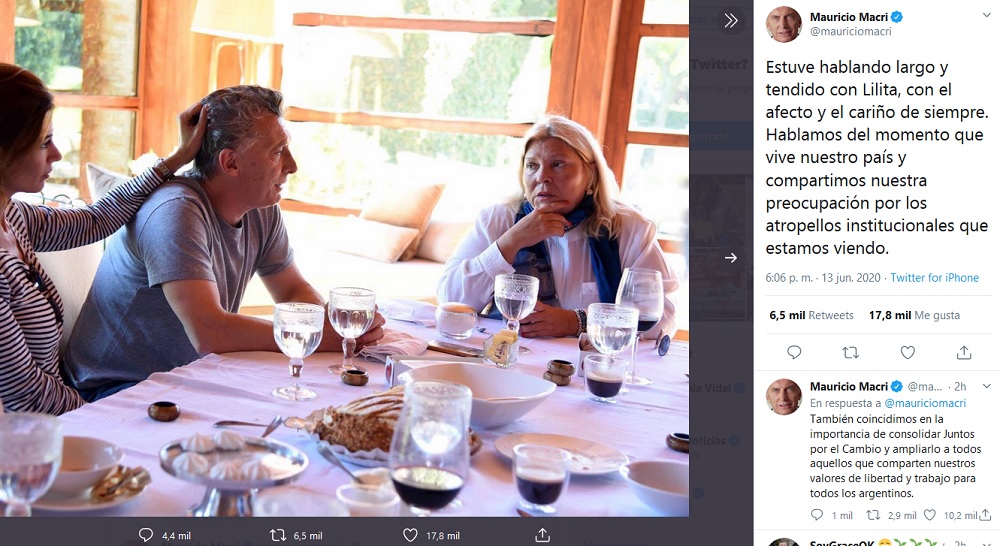 Macri y Carrió están “preocupados por los atropellos institucionales”