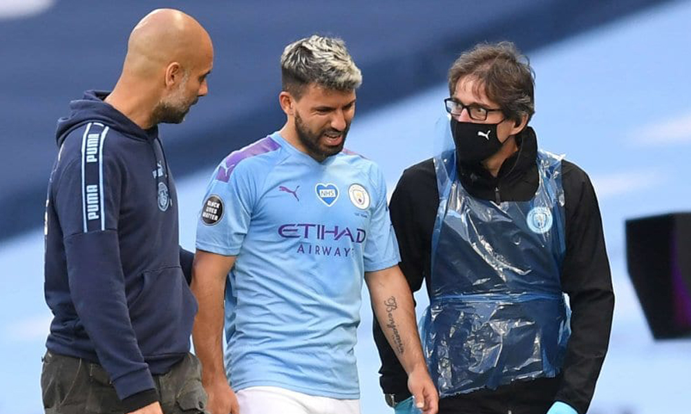 Goleada del City pero alarma por lesión del Kun Agüero