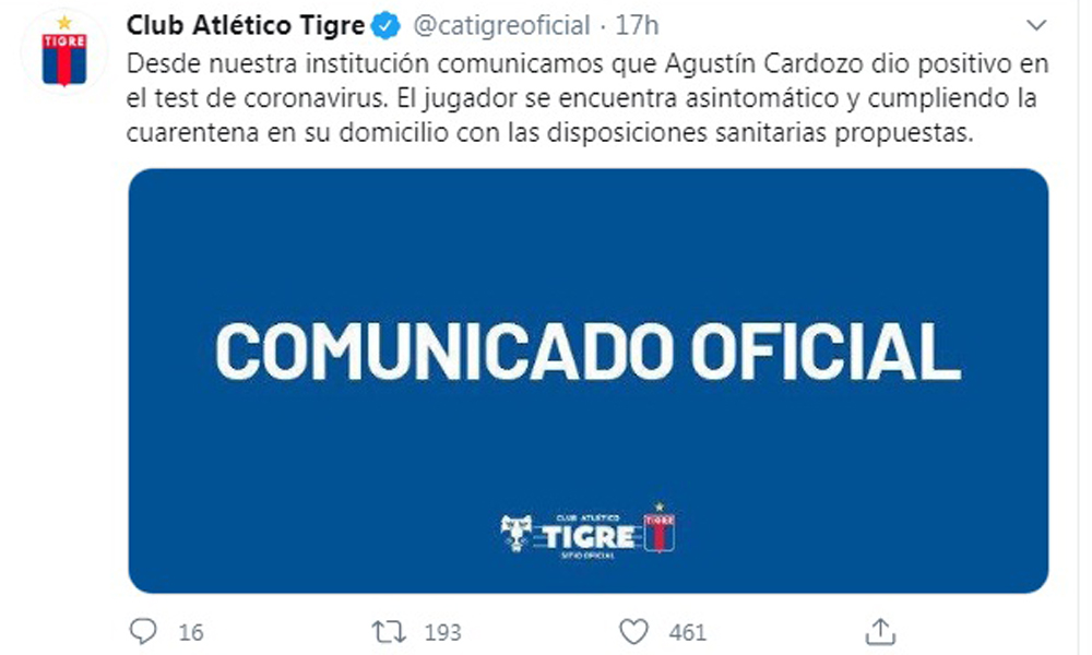 Cardozo: “Hicieron un comunicado sin hablar conmigo”