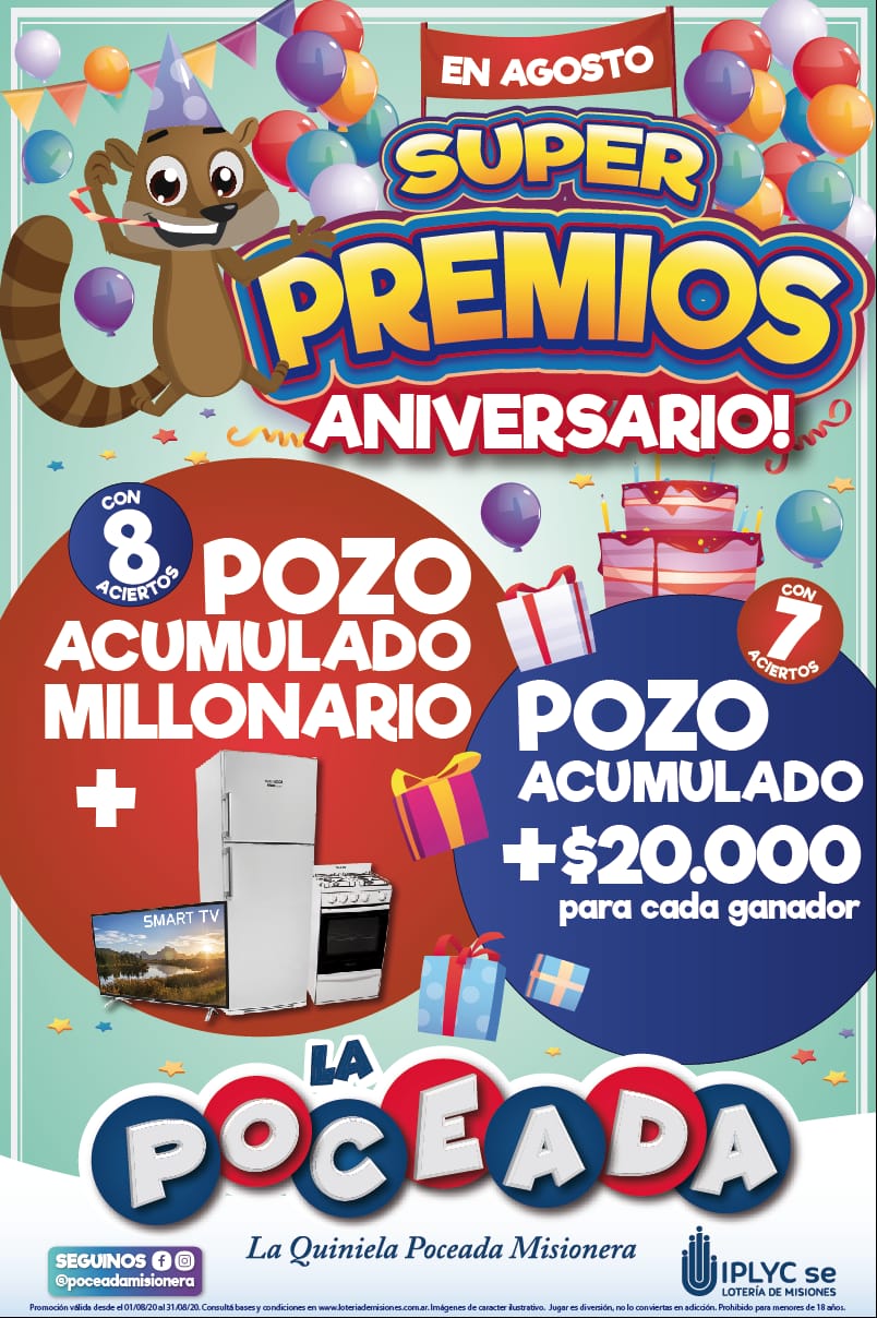 La Poceada Misionera festeja un nuevo aniversario con interesantes premios