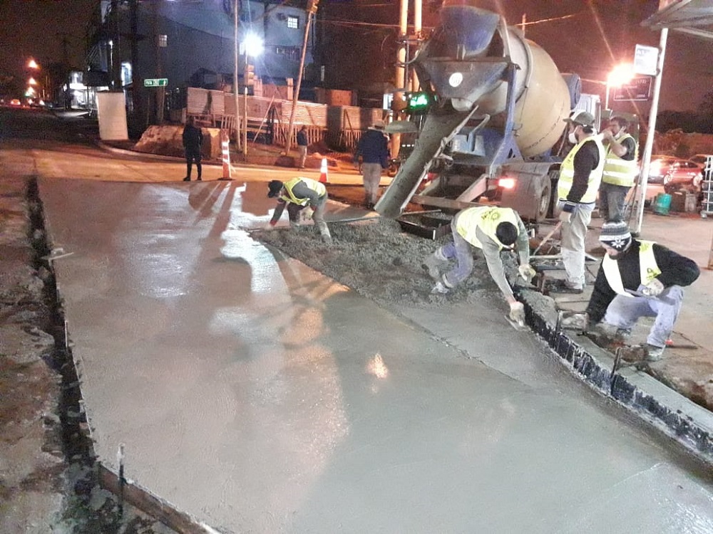 Nuevo badén en construcción en Cabo de Hornos y Cocomarola