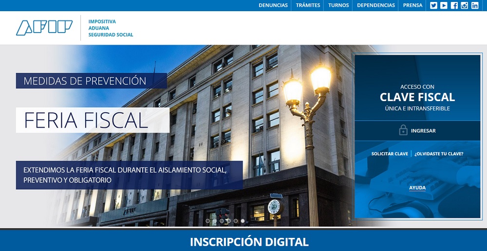 La AFIP oficializó este martes una nueva prórroga de la feria fiscal