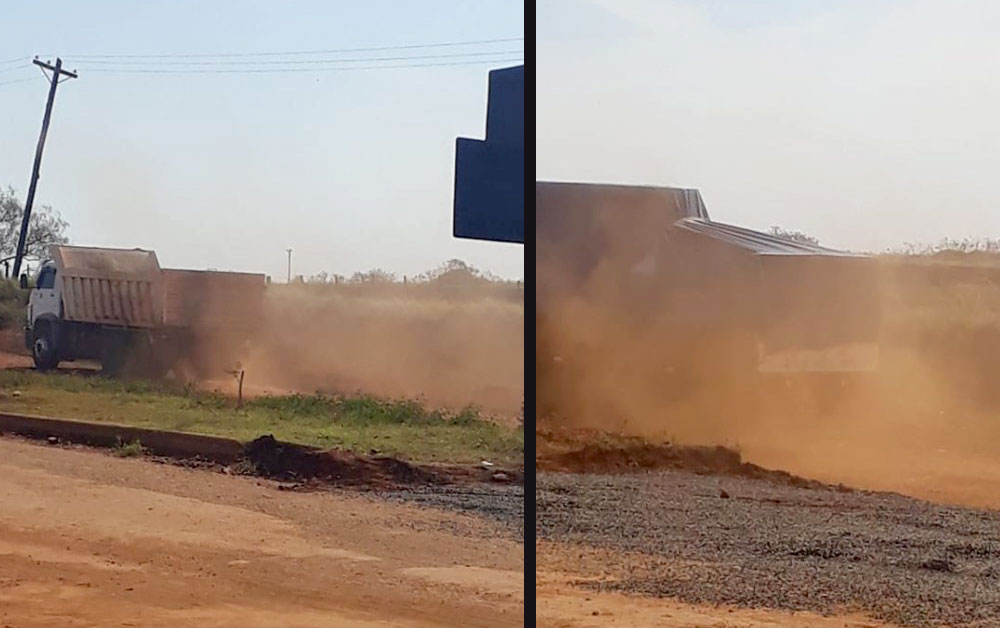 Familias afectadas por incesante polvareda piden solución