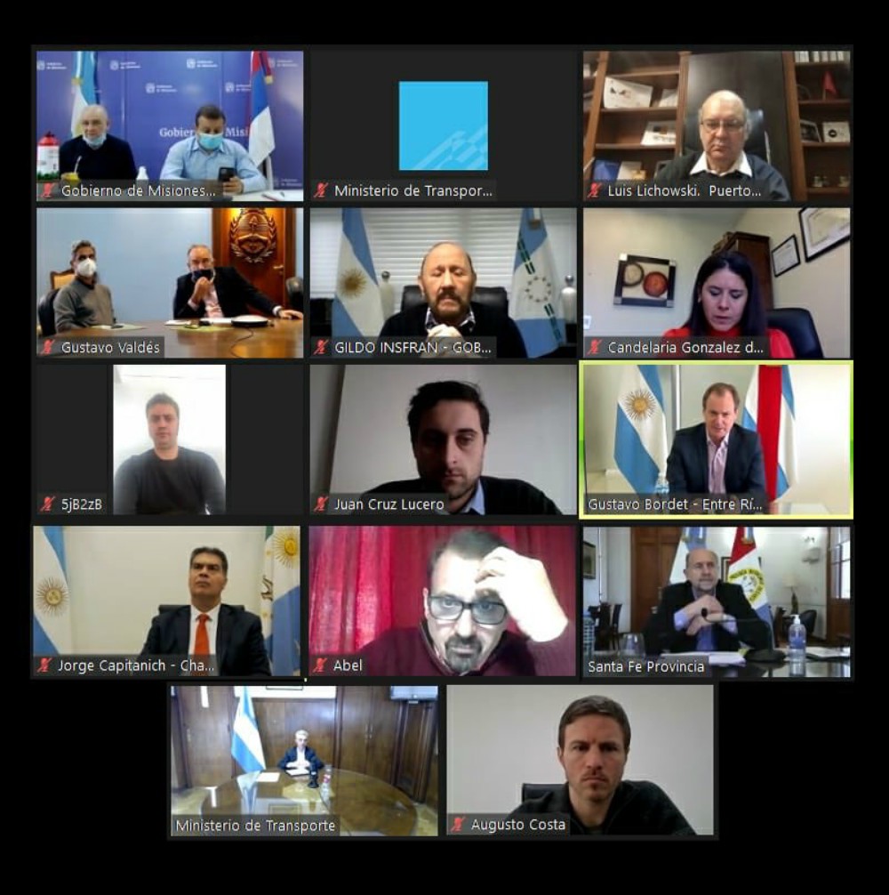 Hidrovía: reunión de Nación y Provincias del acuerdo federal