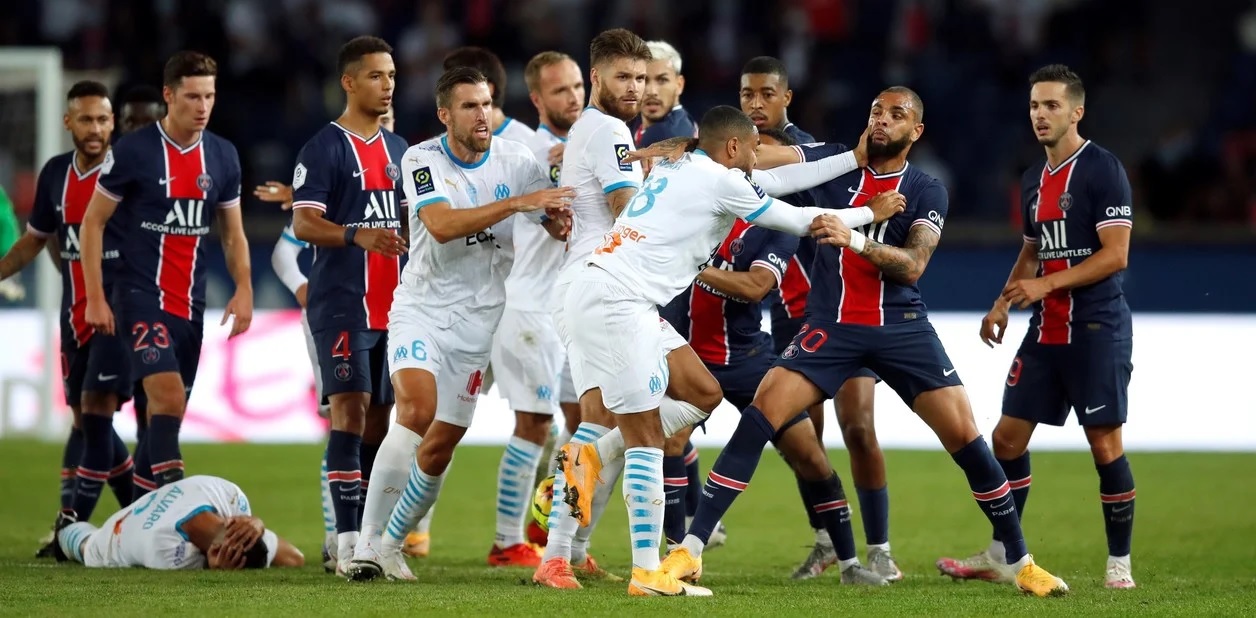 Olympique superó a PSG en un clásico muy picante