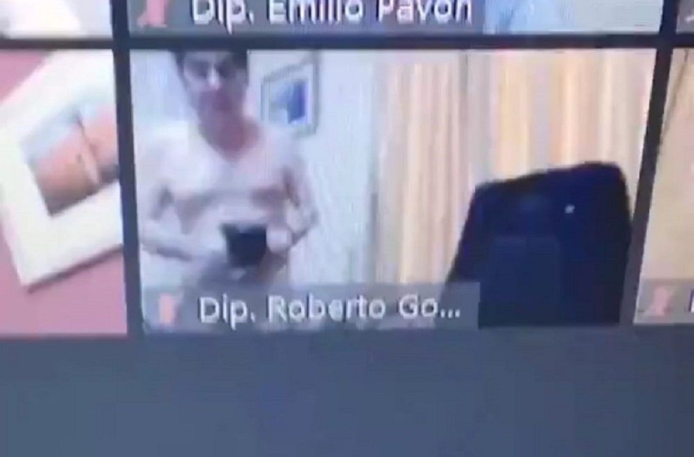 Efecto Ameri: un diputado paraguayo fue parte de la sesión virtual semidesnudo