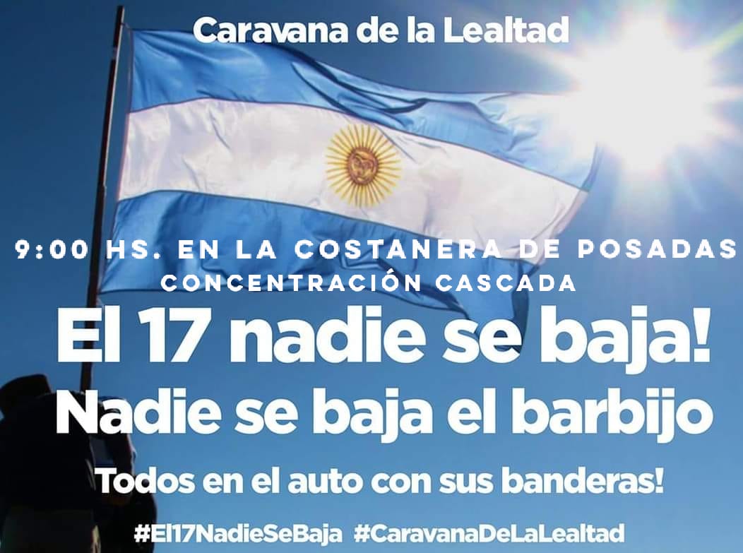 Convocan a la “Caravana de la Lealtad” en Posadas