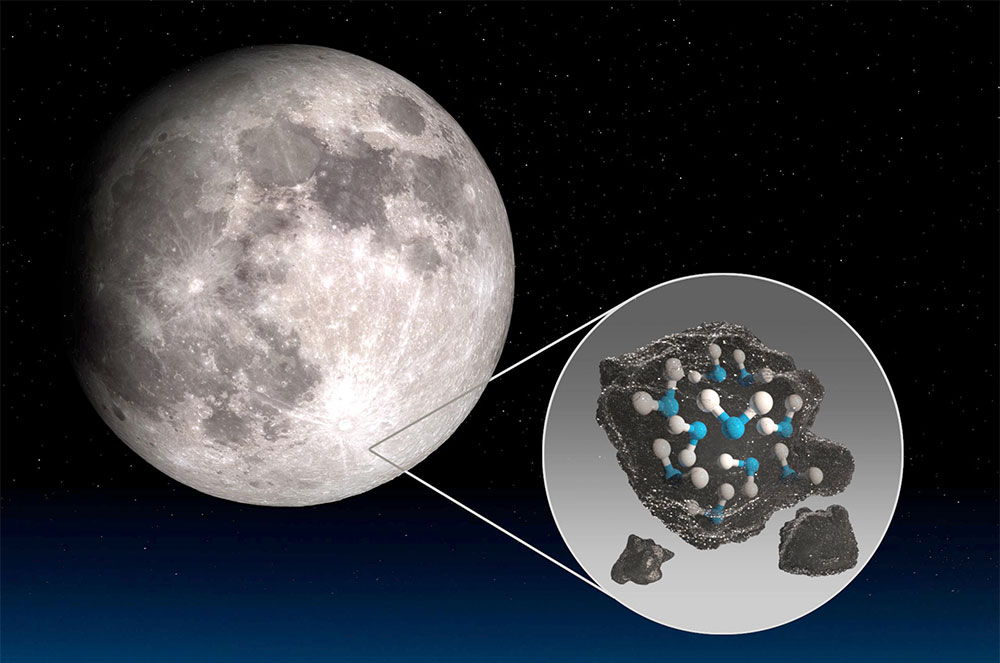 Confirman la existencia de agua en la Luna