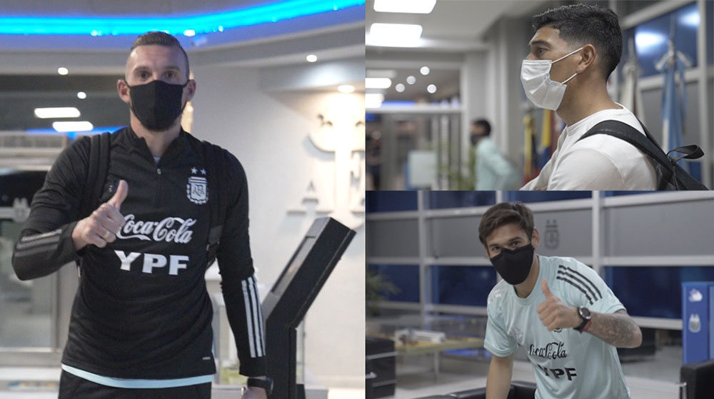 El seleccionado inicia la concentración con los futbolistas del medio local