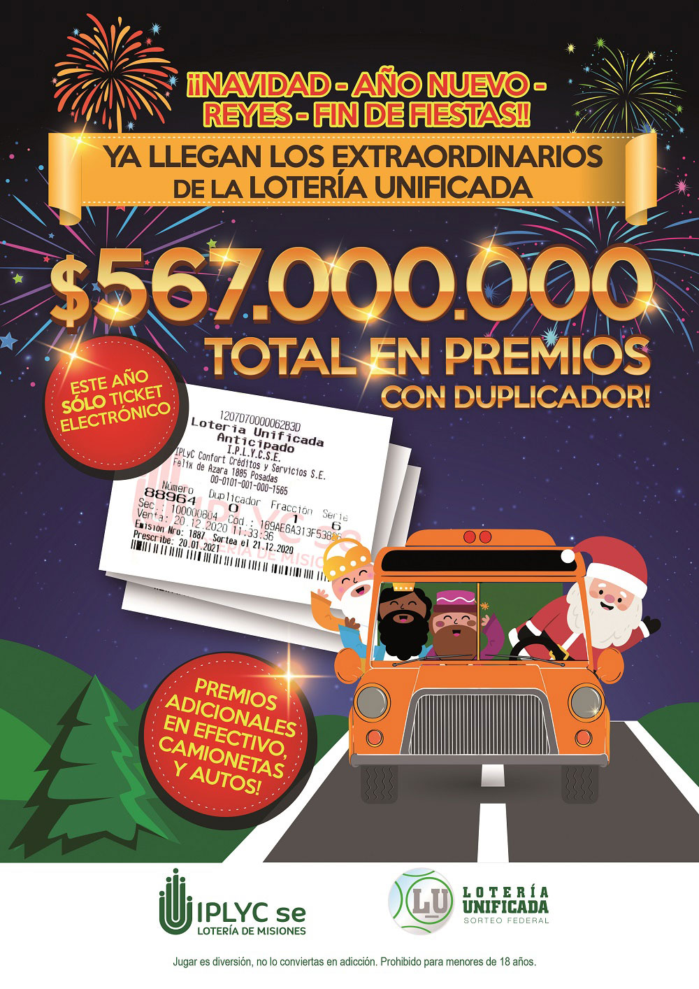 Más de $550 millones en la Lotería Unificada