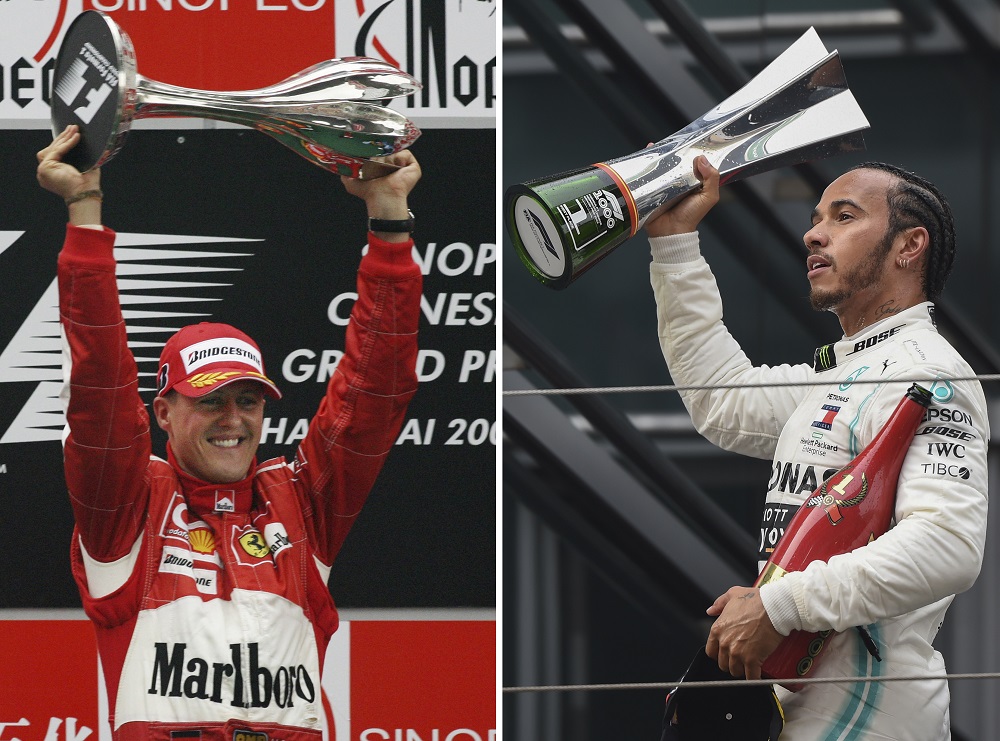 Hamilton alcanzó a Schumacher con 7 títulos mundiales de F-1