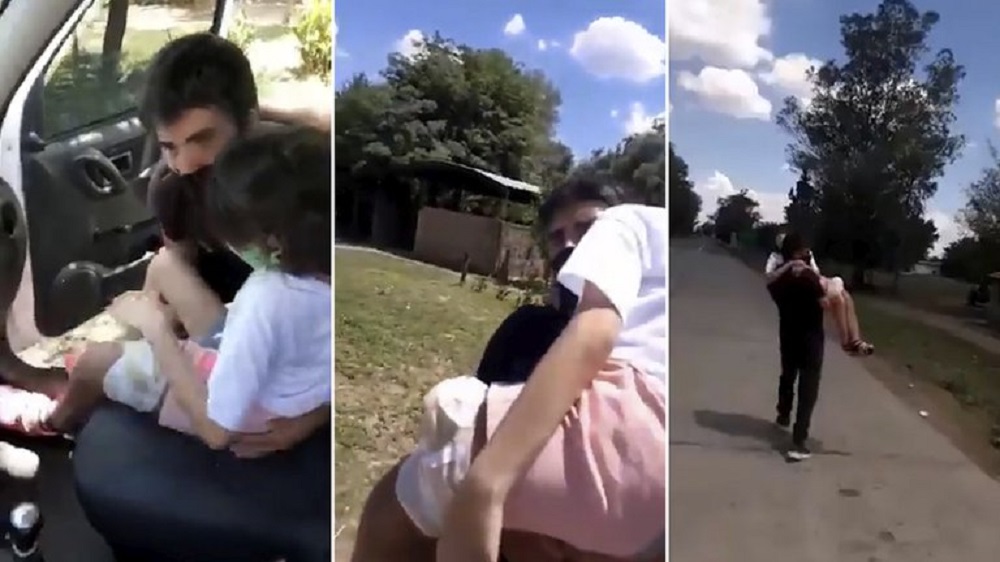 Tuvo que llevar 5 kilómetros en brazos a su hija con cáncer para volver a su hogar