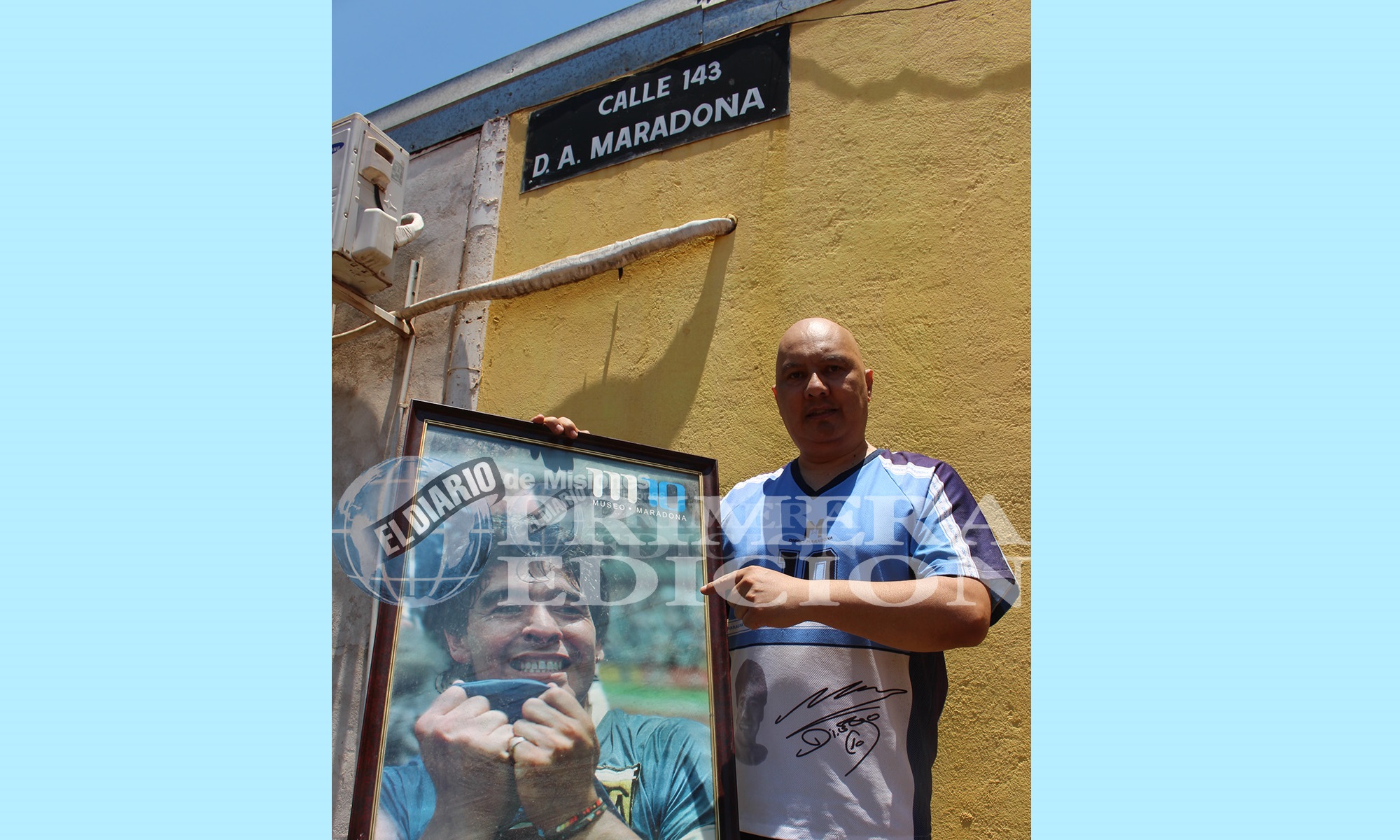 El fanático de la calle Maradona de Posadas