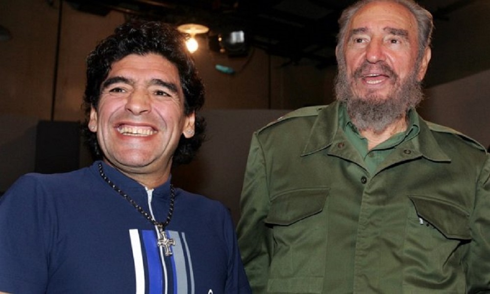 Cinco años sin Maradona y nueve sin Fidel Castro