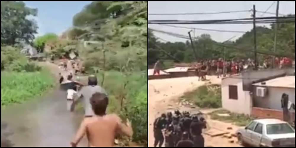 Piedrazos y balas de goma en un enfrentamiento de paseros con la policía