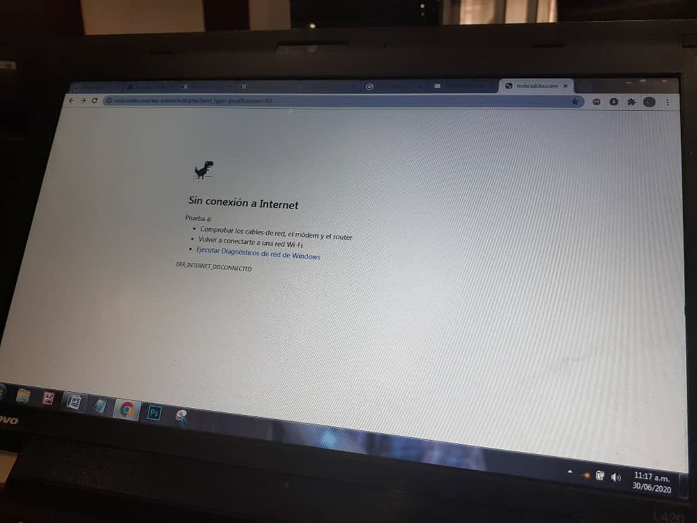 Cortan fibra óptica - sin internet