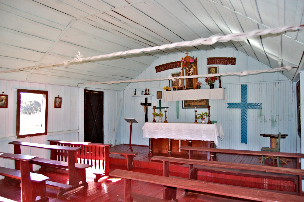 San Antonio de Padua, una capilla construida con madera “de ley”