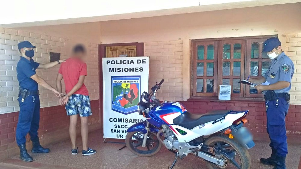 San Vicente: joven preso tras robar motocicleta