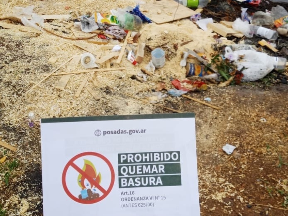 Piden evitar y denunciar las quemas en Posadas