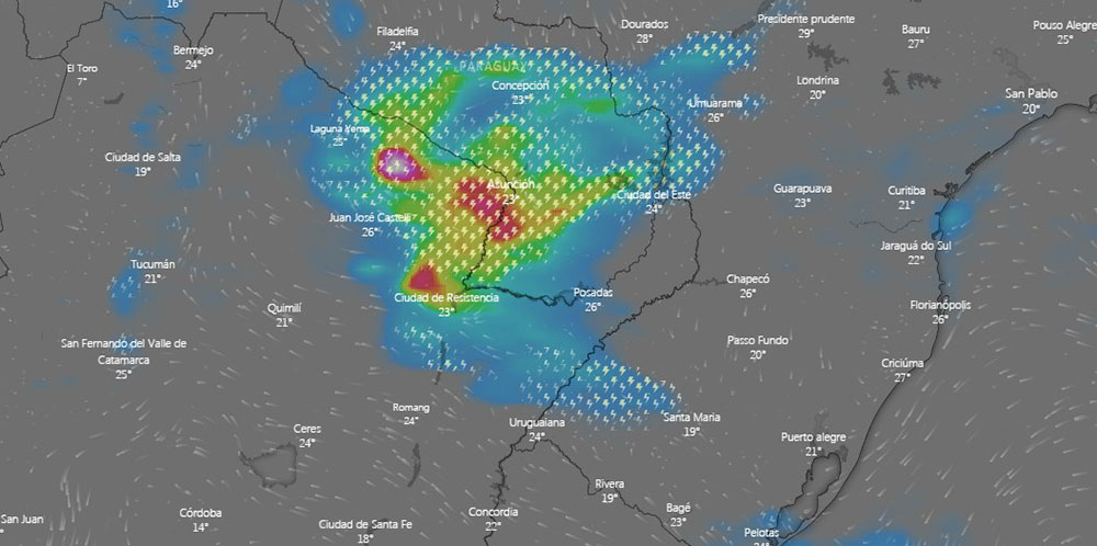 Cesó el alerta por tormentas fuertes en Misiones