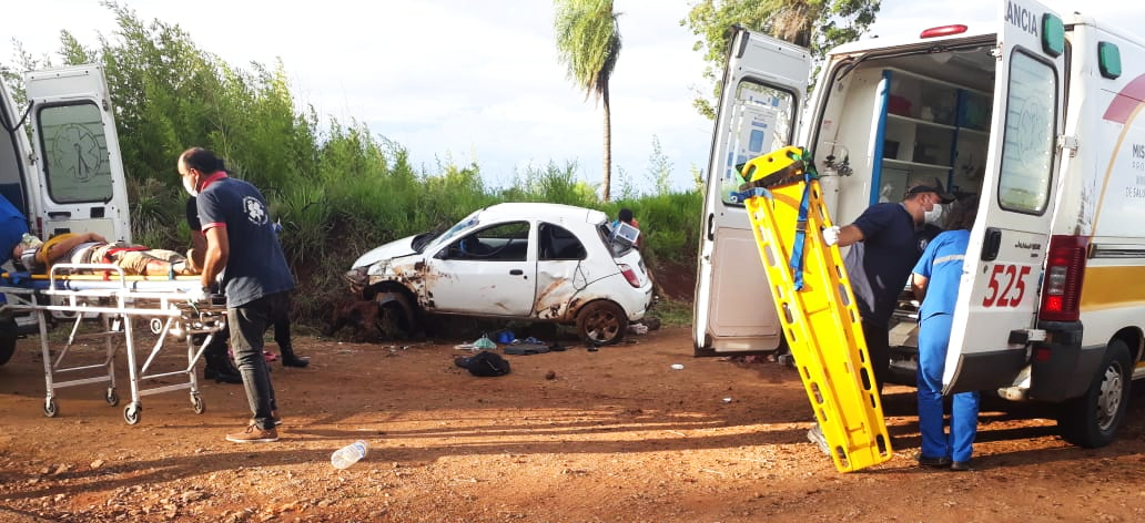 Tres lesionados de consideración tras despiste en Garupá