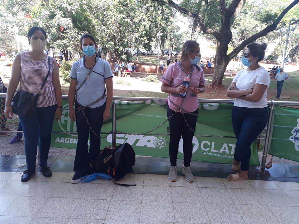 Segundo día de protesta en el Parque de la Salud