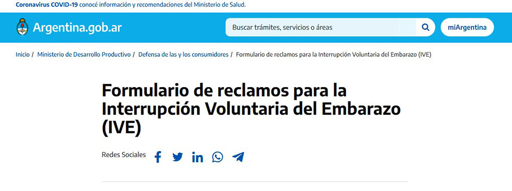 Habilitan formulario para denunciar obstaculizaciones al acceso al aborto legal