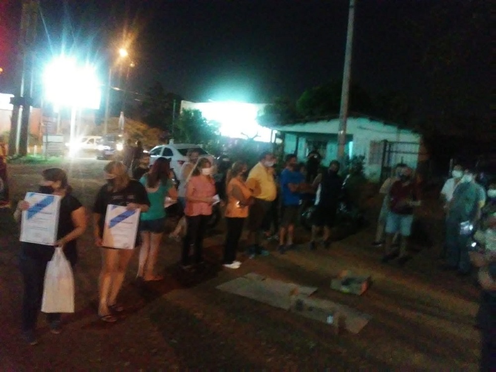 Movilización contra las fotomultas en la ex ruta 213