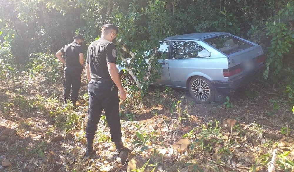 Encontraron un auto robado oculto en el medio del monte