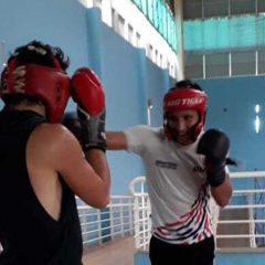 Una selección de púgiles locales se entrena a full en el CePARD mientras espera el regreso de la actividad.