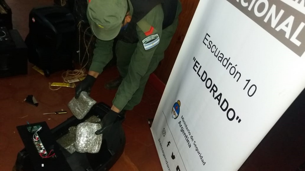 “Sonaron” cuando llevaban 39 kilos de marihuana dentro de parlantes