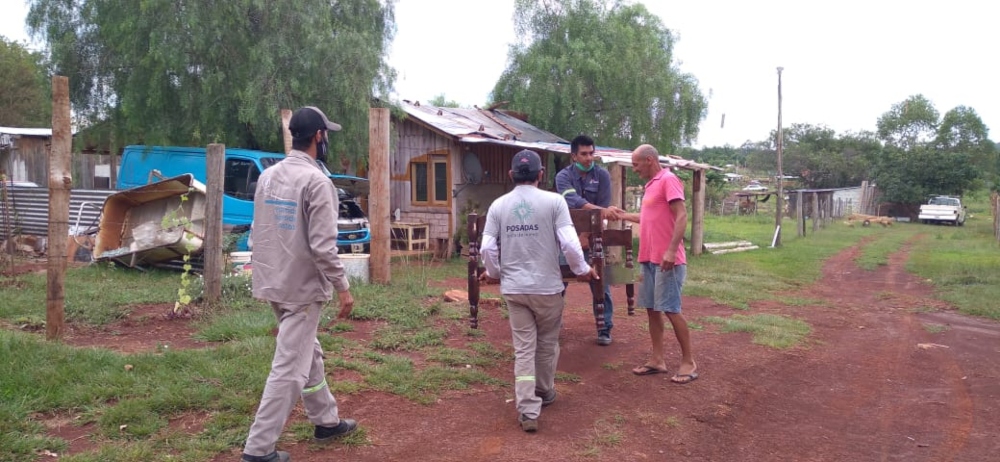 Tras las intensas lluvias, el municipio posadeño asistió a los afectados