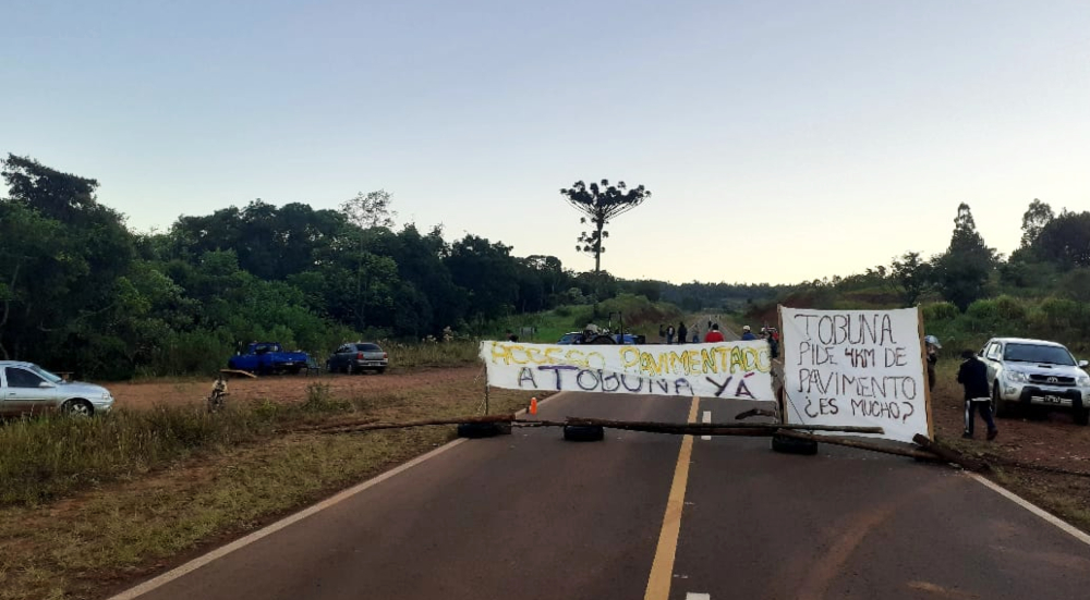 Continúa el corte de la ruta nacional 14 en Tobuna