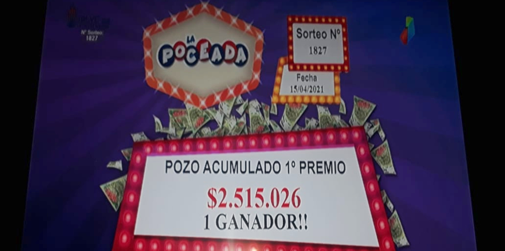 Otra vez salió la Poceada: $2.515.026 se fueron para Alem