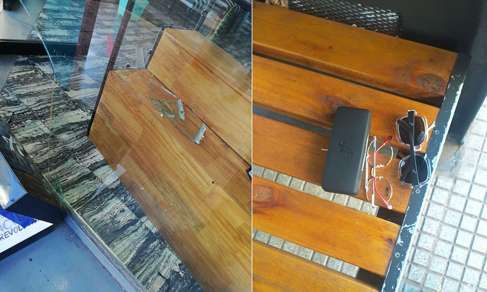 Robaron una óptica e intentaron escapar en un colectivo