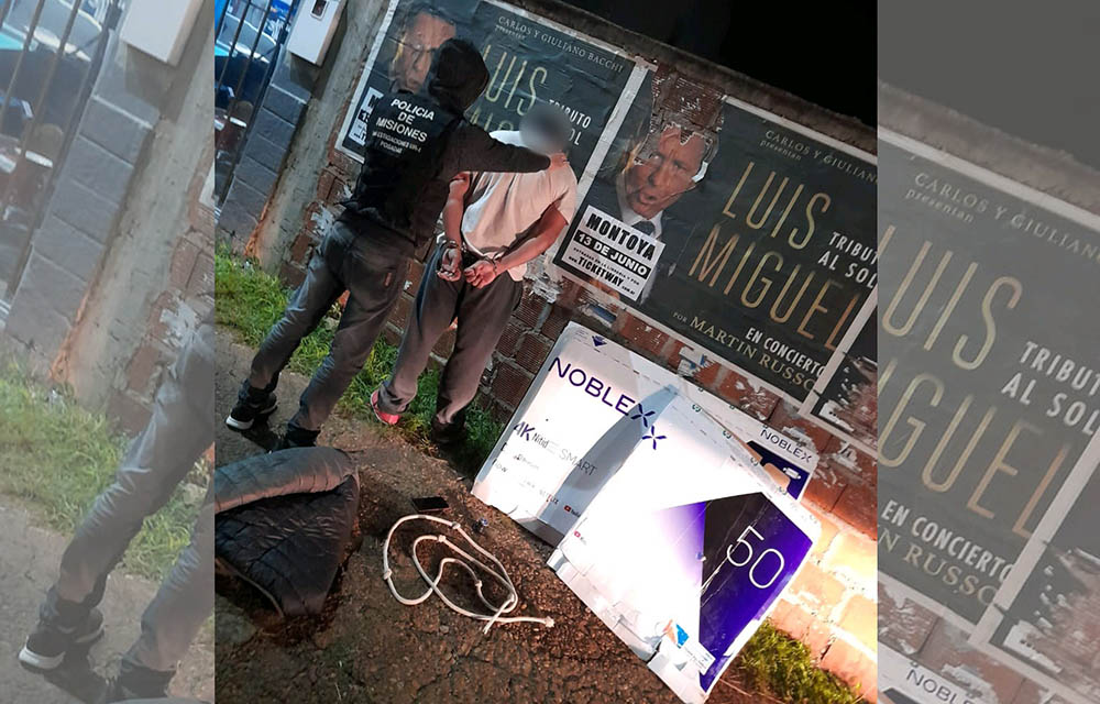 Fue detenido por robar en un comercio por medio de un boquete