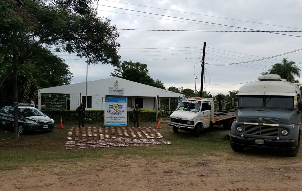 Gendarmería Incautan más de 175 kilos de marihuana en Corrientes