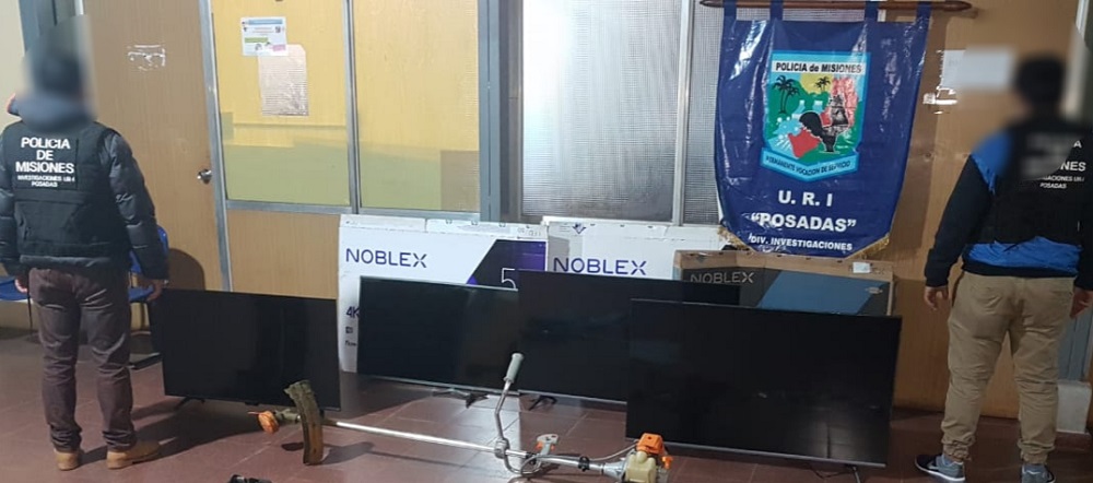 Recuperaron cuatro televisores robados en un golpe “boquetero”