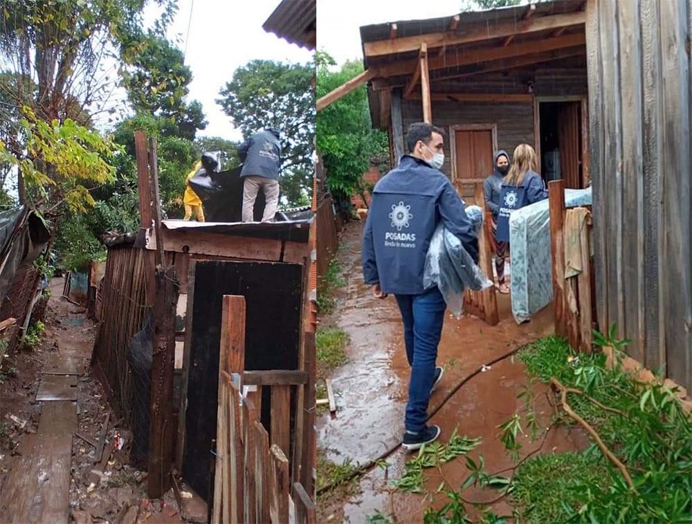 Al menos seis familias afectadas por el temporal en Posadas