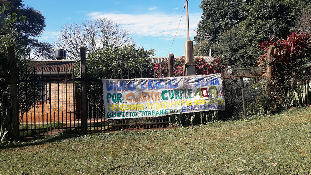 Júbilo en Cien Hectáreas: festejaron los 109 años de Clara Riquelme