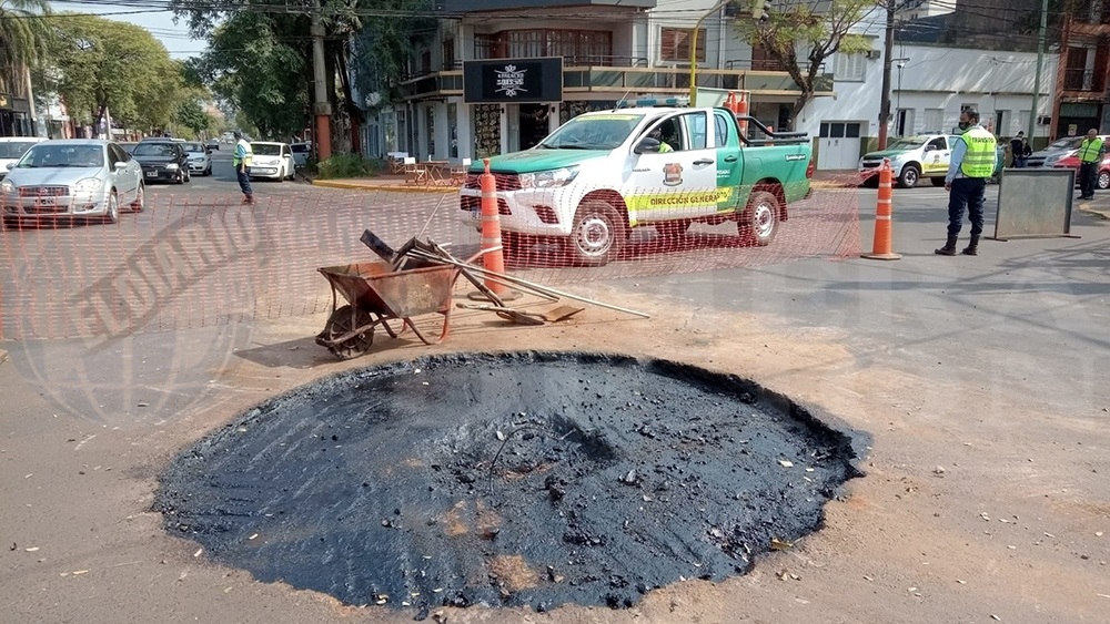 retiran rotondas de la avenida Corrientes