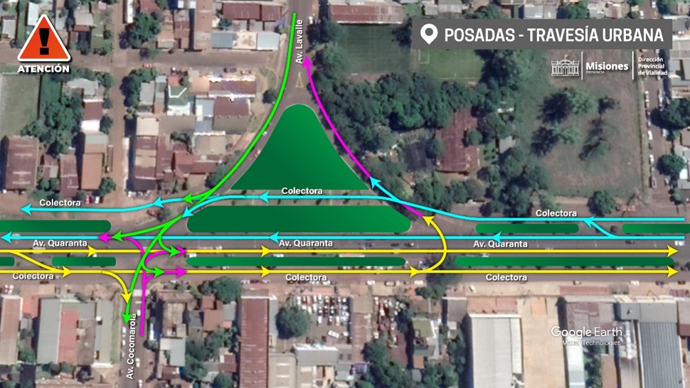Cambios de circulación en la Travesía Urbana de Posadas