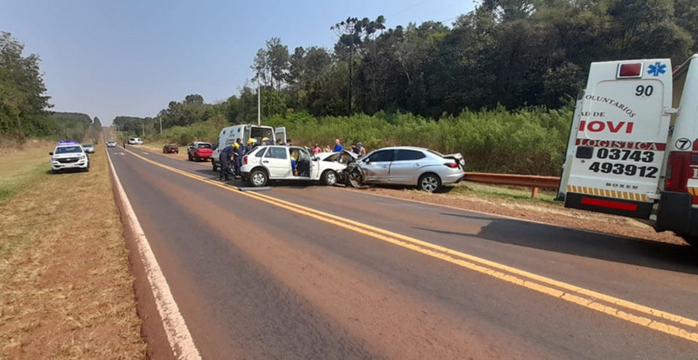 Una mujer resultó lesionada tras un choque en la Ruta 12